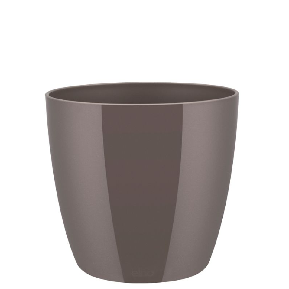 Кашпо пластиковое БРЮССЕЛЬ ДАЙМОНД круглое h=14.6см d=16см 2.2л ОЙСТЕР ПЕРЛ   /8