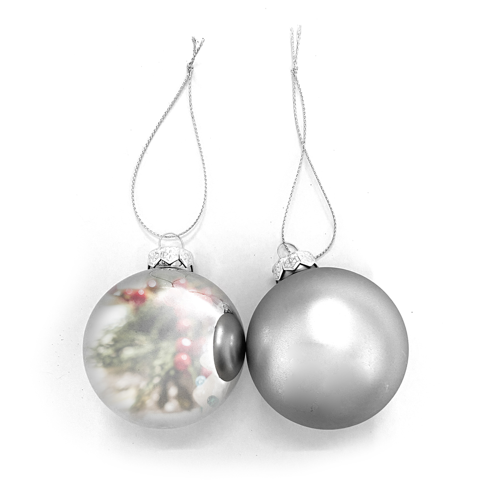 Набор елочных шаров d60мм, 12 шт/6/12, серебро