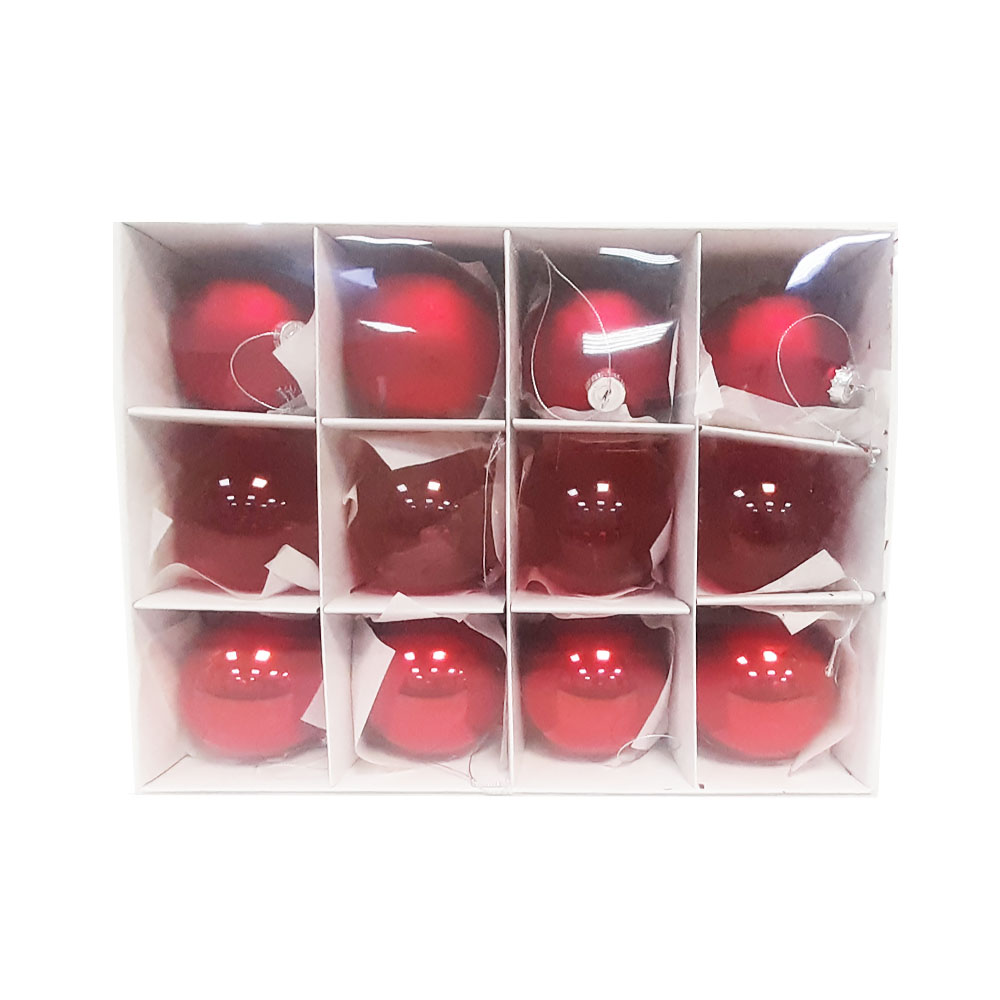 Набор елочных шаров d80мм, 12 шт/8