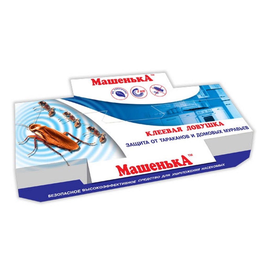 Ловушка МАШЕНЬКА от ползающих клеевая 1шт/120/600