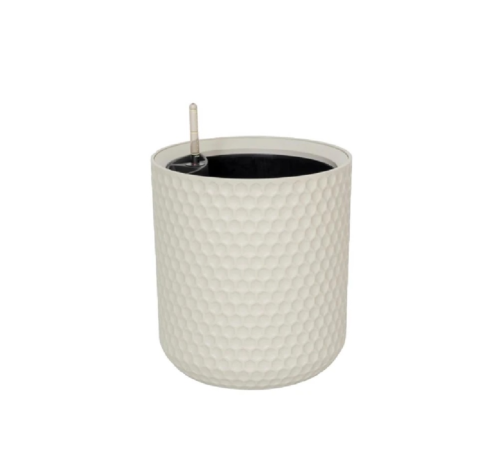 Кашпо пластиковое KERAMA OLA DOM 5л (белый) с автополивом