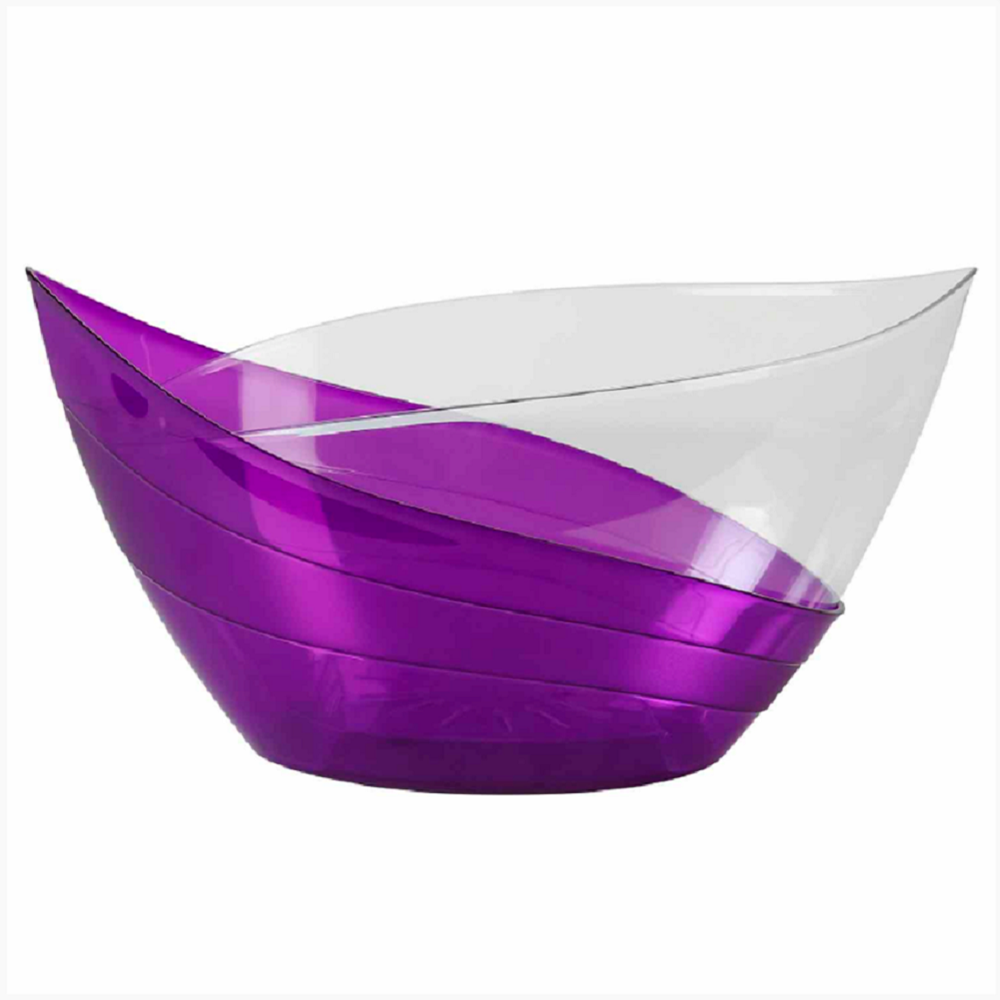 Кашпо пластиковое ГАРМОНИЯ 1,5л фиолетовый-прозрачный /