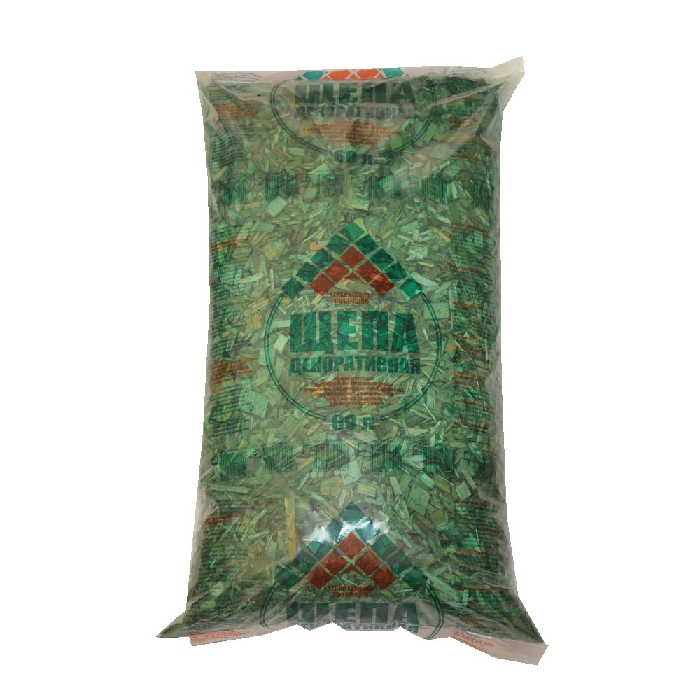 Щепа декоративная зеленая 60л  /1