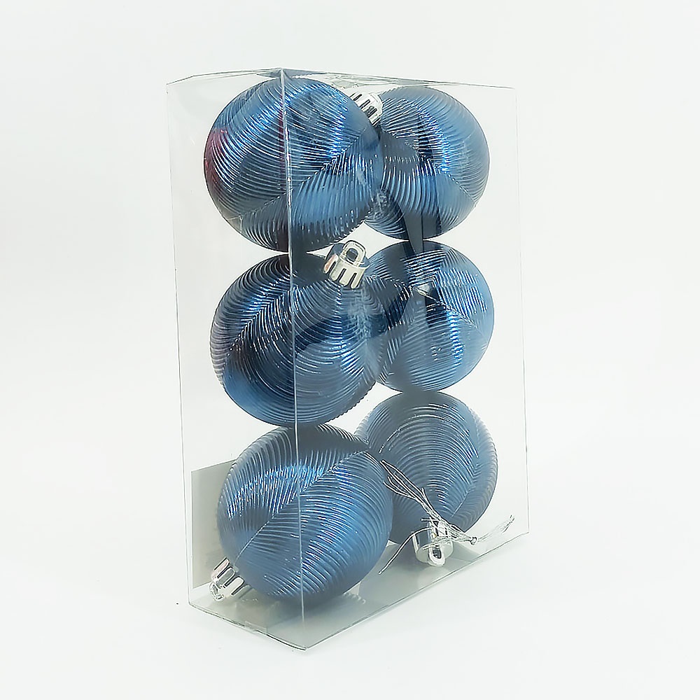 Шар елочный  d60мм, темно синий 1шт