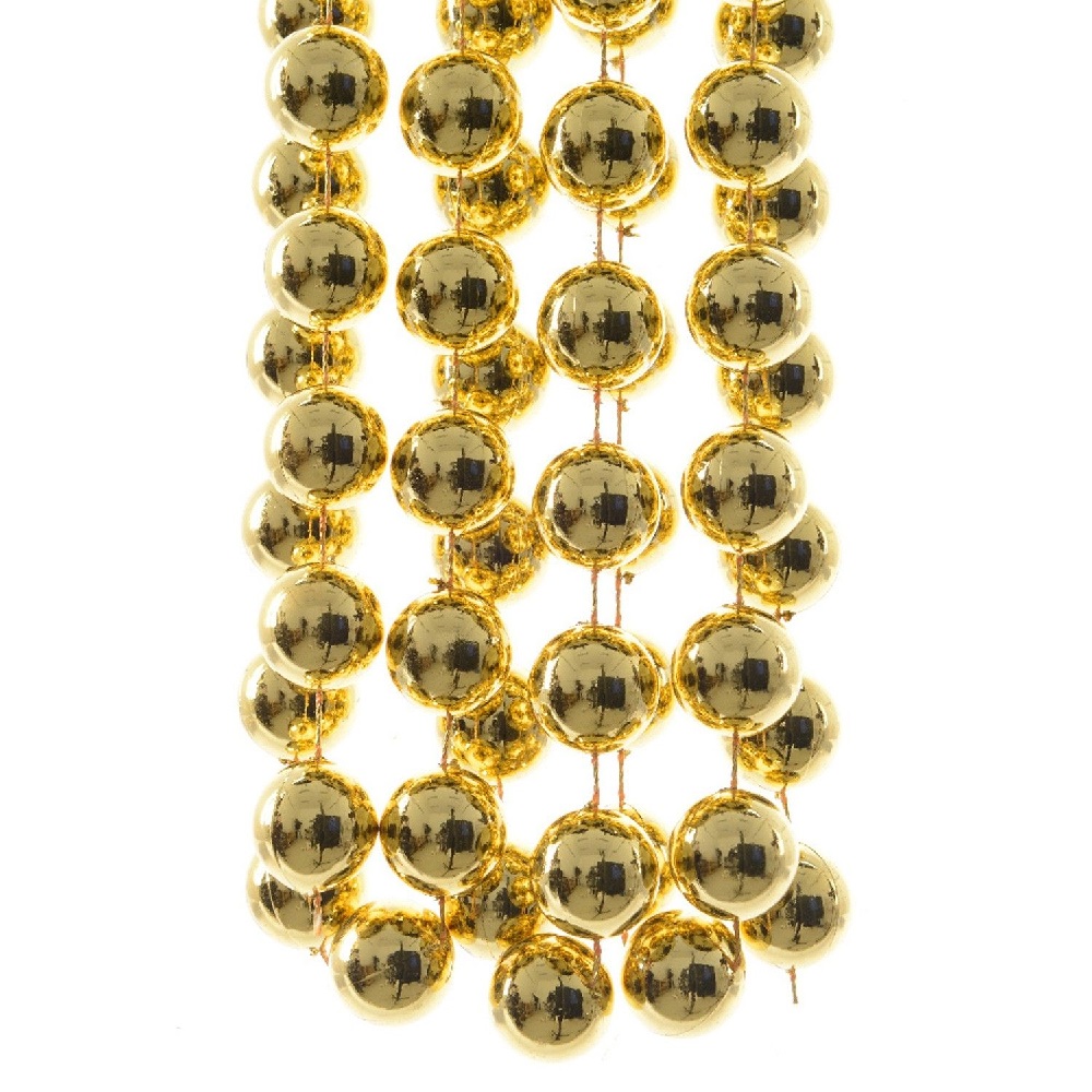 Бусы Рождественские XXL 2*2,7м золотистые /24