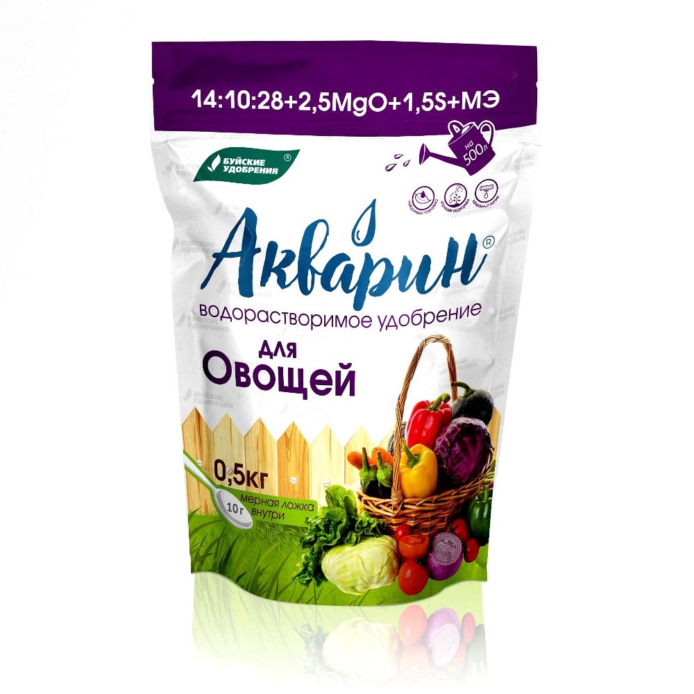 Удобрение БХЗ Акварин "Для овощей" 0,5кг /12