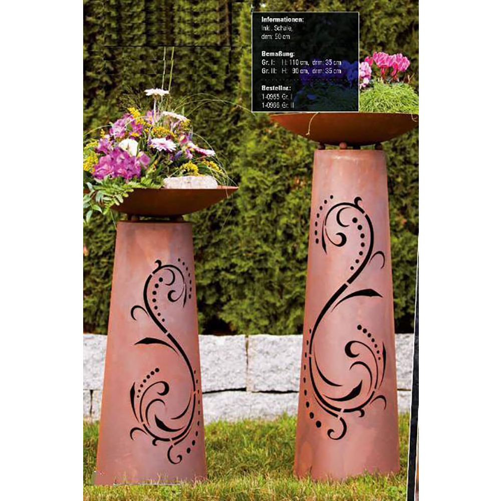 Колонна декоративная садовая с чашей РАСТЕНИЯ h-100см /1