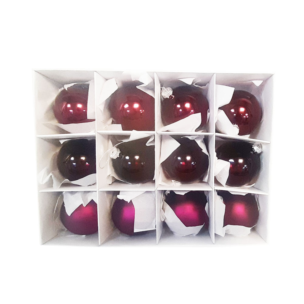 Набор елочных шаров d100мм, 12 шт/4