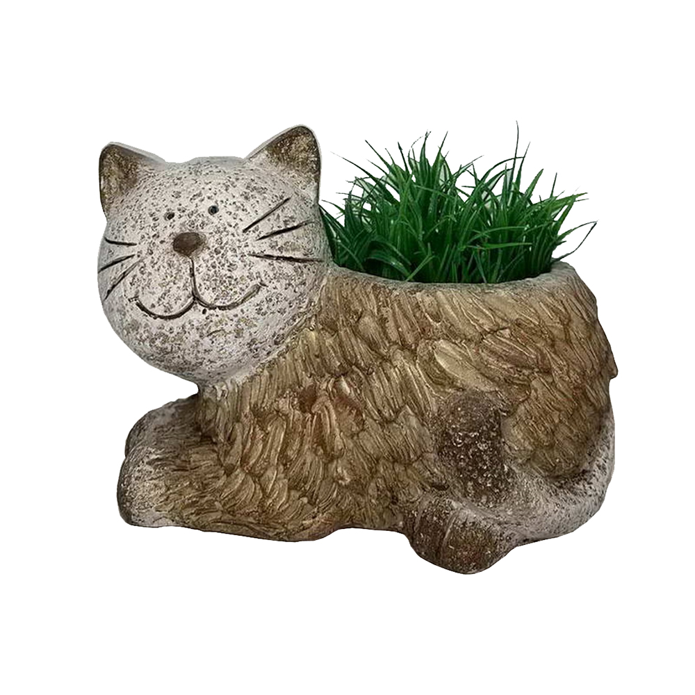 Фигура декор Кашпо Котейка h 21см/