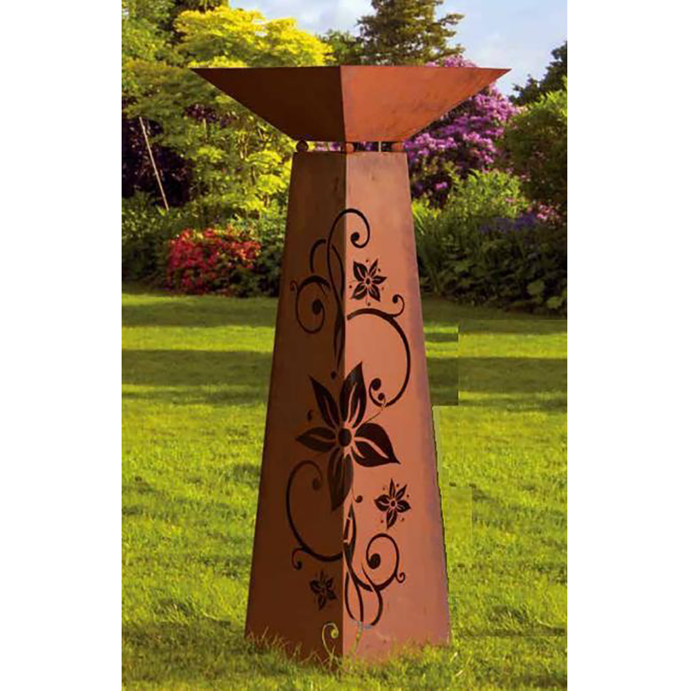 Колонна декоративная садовая с чашей ЦВЕТЫ h-96,5 см /1