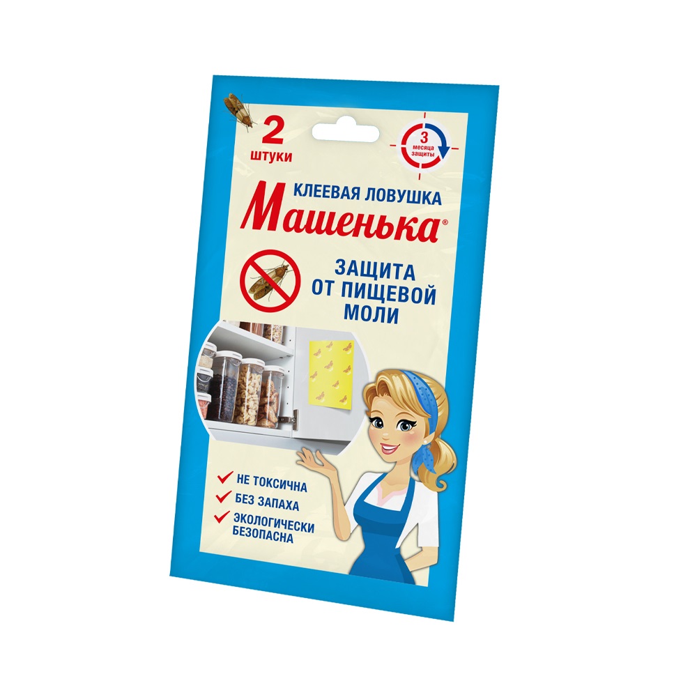 Ловушка МАШЕНЬКА от пищевой моли клеевая 2шт/144