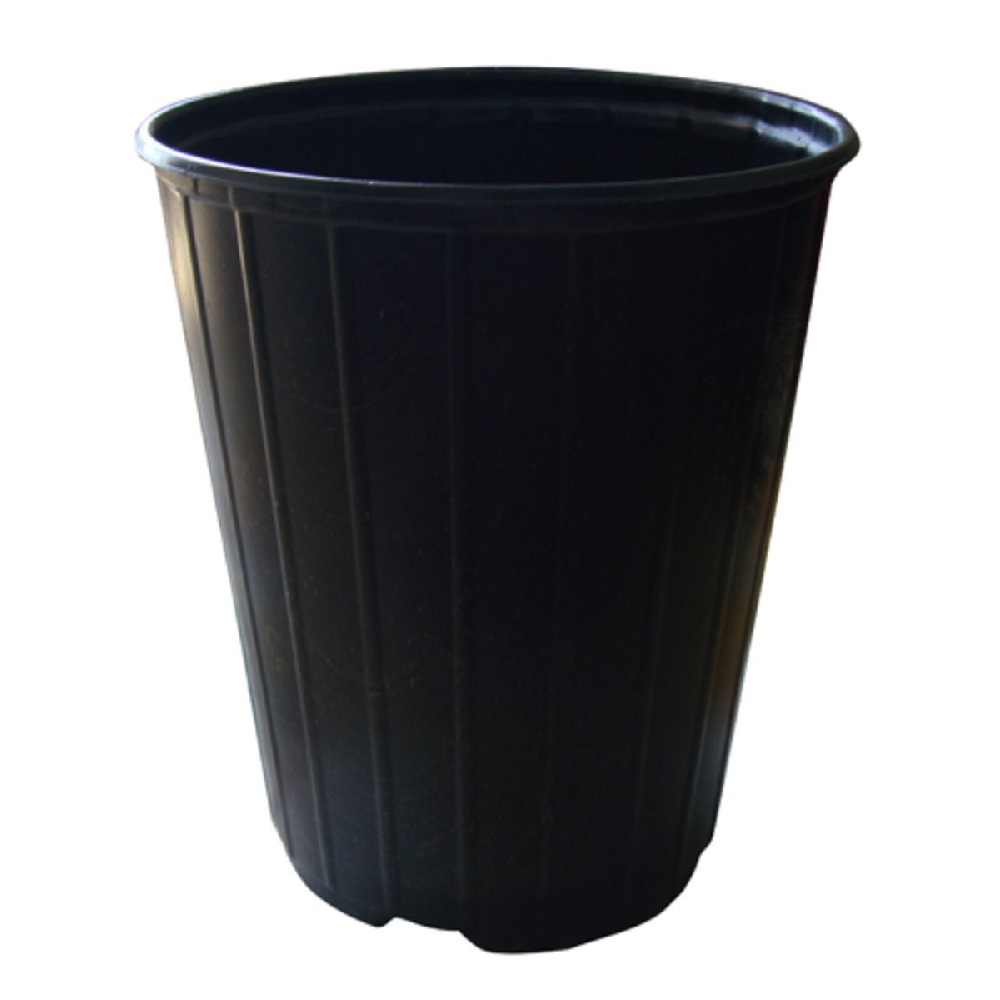 Горшок для рассады 4л черный круглый /