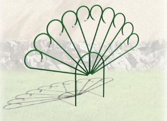 Заборчик декоративный  "Павлин" металлический /