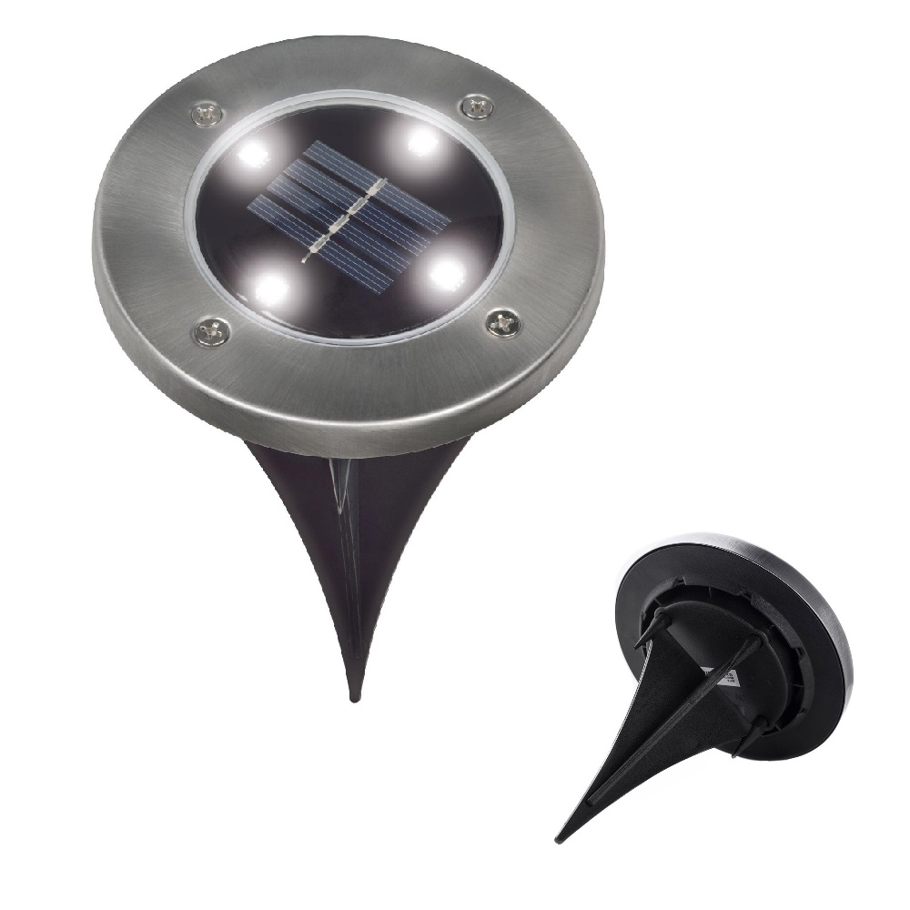 Светильник садовый ландшафтный на солнечной батарее, белый свет
