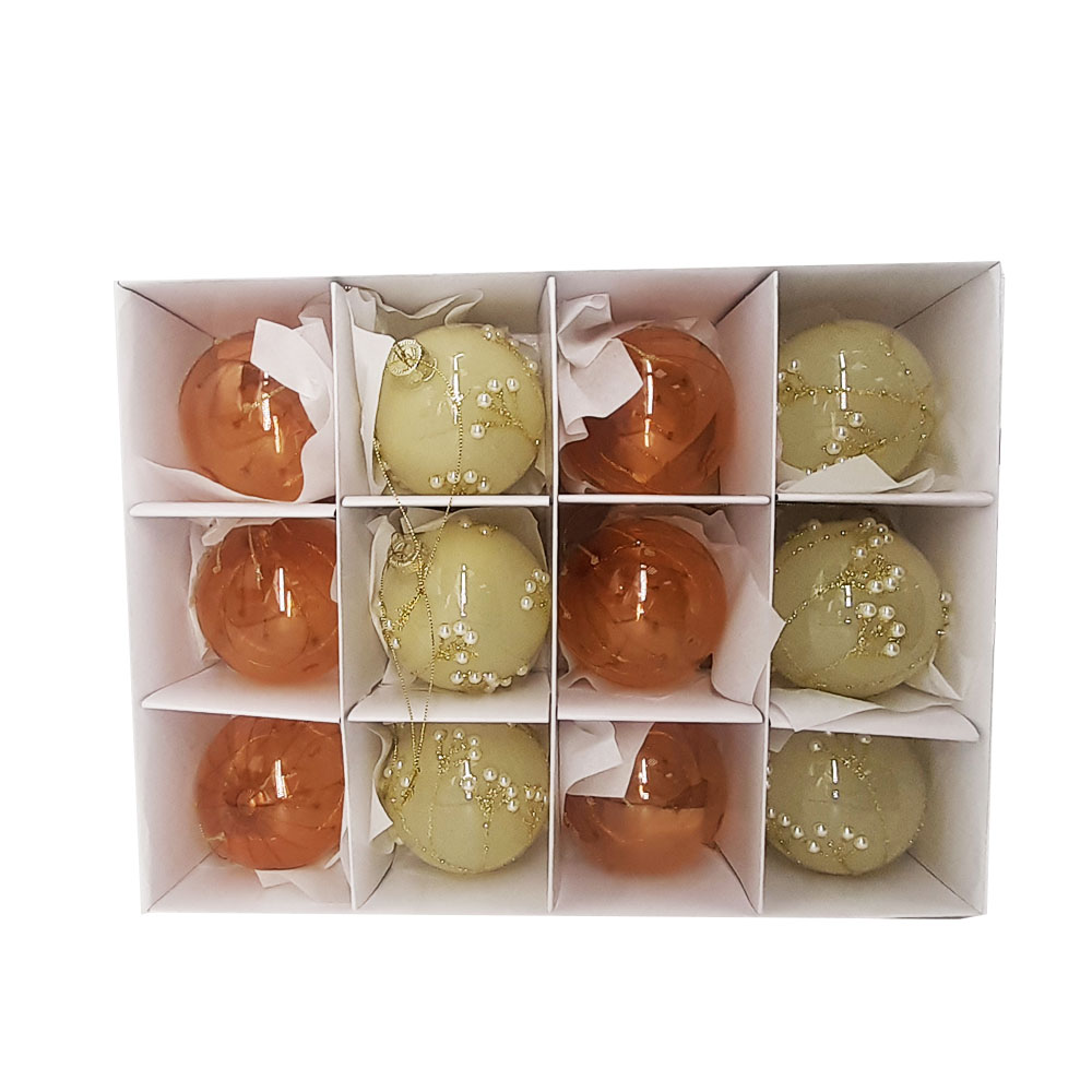 Набор елочных шаров d80мм, 12 шт/8